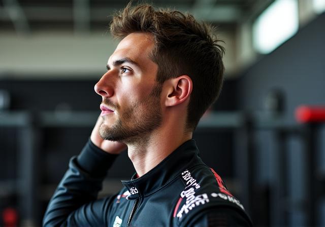 Pilota che si allena per il motorsport
