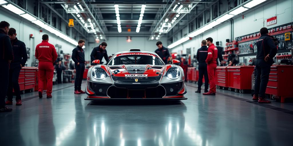 Equipe Horologium Racing al lavoro su una GT3